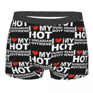 Underpants I Love My Hungarian Boyfriend Men Printed Boxer Briefs Underwear Valentine's Day Highly Breathable High Quality Gift Idea