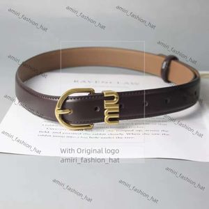 Mui Mui belt Gold buckle MUI letter belt Designer Luxury Women decorative dress jeans black MIUI belt women's accessories d1fb