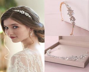 Fashion Crystal Jewelry Barrettes Women Silver Color Gold Bridal Wedding Hair Accessories Rhinestone Tiaras and Crowns Women Diade8299441