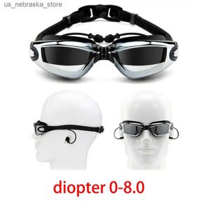 Diving Goggles Adult Myopia swimming goggles ear muffs anti fog HD professional mens optical waterproof glasses wholesale Q240410