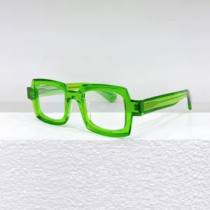 Óculos de sol Quadro de molduras Fashion Vintage Square EyeGlass Men 2024 Classic Designer Trend Travel Glasses para fêmea Mile Eye