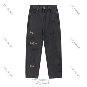 Designer jnco jeans purple jeans Mens ksubi Jeans Old Washed Jeans Straight pants for Men Leopard Casual Long Pant 0f34