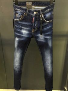 Мужские джинсы 2024 весна/лето Новый D2 вымытый и перфорированные пятна.