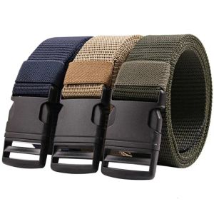 New Men's Canvas Woven Outdoor Quick Drying Tactical Leisure Men And Women Belt 3.8Cm