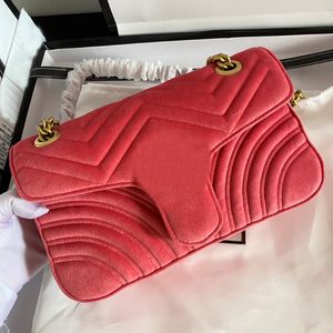 2022 High Quality Velvet Bags Handbags Women's Shoulder Bags Sylvie Handbags Wallets Chain Fashion Crossbody Bags 443497 287s