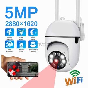 IP -камеры 5MP Wi -Fi Беспроводная безопасность Мониторинг Камера Цвет Ночного видения Внешнее водонепроницаем