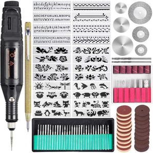 PCS Electric Grawer Tool Zestaw wielofunkcyjny mini grawer grawerowy Pen Pen obrotowy zestaw obrotowy (wtyczka UE)