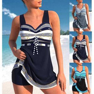 Swimwear femminile femminile sexy da bagno in spiaggia sexy tankini tankini da bagno a due pezzi Tankini Beach Beach Summer Beach Beach Womens Swimsuit Set J240510