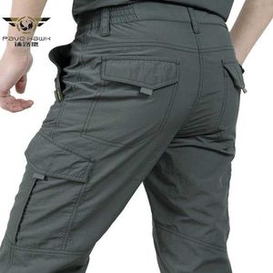 Męskie spodnie Men taktyczne spodnie ładunkowe to oddychający lekki wodoodporny i szybkie suszenie swobodne spodnie. Męskie letnie styl wojskowy 4xll2405