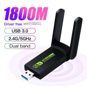 NOWOŚĆ WIFI 6 DRIVE BEZPŁATNE DUAL BEAD AX 1800M bezprzewodowa karta sieciowa USB 3.0 Wysoka energia eSports Odbiór komputerów stacjonarnych