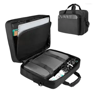 Bolsas de armazenamento estojo de impressora bolsa de laptop de grande capacidade móvel acolchoada com cinta de carrinho de ombro para negócios de viagens