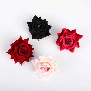 Dekorative Blumen Kränze 5 Stück Braut Corsage Material Hochzeit Dekorative Blumen Wand Home Dekoration Zubehör gefälschte Rosen Kopf Künstliche Blumen