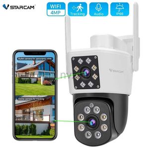 Kamery IP VSTARCAM 4MP PTZ Kamera Wi -Fi z podwójnym ekranem Outdoor Safety Camera 1080p Ochrona bezpieczeństwa CCTV Monitorowanie wideo kamera IP D240510