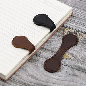 Leather Magnetic Bookmarks Strong Adsorption Vintage Motivational Text Book Marker Clip For Lover Readers