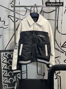 2024 Early Spring New Cowhide Jacket, högkvalitativ varumärkeshöglingjacka, unisex basebolljacka, fashionabla herrjacka gratis frakt