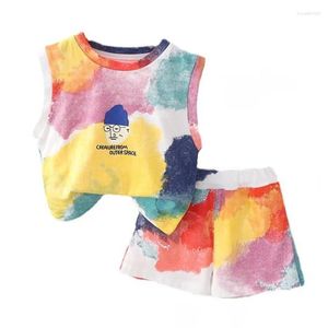 Clothing Sets Summer Baby Clothes Suit Children Boys Fashion Vest Shorts 2Pcs/Sets Kids Toddler Casual Costume Infant Tracksuits