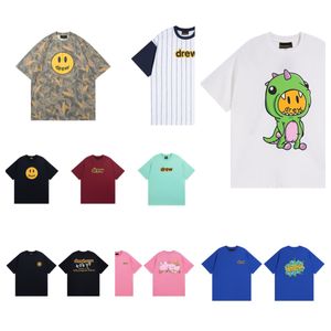 Spedizione gratuita American Street Brand Smiley Face Lettere coppie a maniche corte In Summer Cotton T-shirt Bieber Slim Cut Mezza manica Face sorridente Pure Smiling Face CE