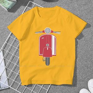 T-shirt Crewneck THIR SHIR VESPA FERRAMENTAS DE TRANSPORTE POPULAR T TOPS RED ESSENCIAL TOPS NOVAS ROUGAS DE TENDÊNCIAS Lazer de alta qualidade TS Y240509