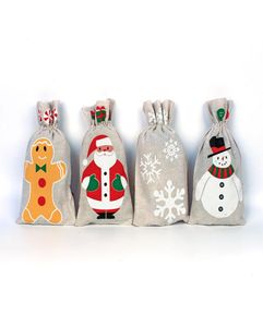 حقيبة الهدايا الرباطية عيد الميلاد معلقة من أجل Santa Clause Snowflake Snowman Triving Storage Storage Brillap Birthdy Bag3416091