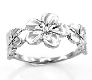 Fanssteel rostfritt stål vintage ladys wemens smycken skylt klassisk smal blomma naturring mode växt ring fsr20w8828749319875328