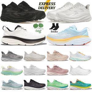 Original Hokah Running Shoes Women Clifton 9 Skiftande Sand Triple Black White Bondi 8 Lime Glow Carbon X2 Chaussure Outdoor Sports Mens Trainers Women Sneakers