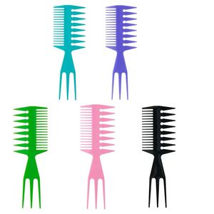 Professional Retro Oil Head Wide Tooth Fork Comb Vintage Hairdressing Styling Brush High Texture Pro Salon Man Hairstyling Tools