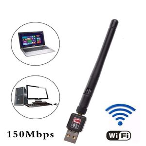 150 m di scheda di rete Desktop Computer WiFi Ricevitore Mini Adattatore wireless USB con antenna