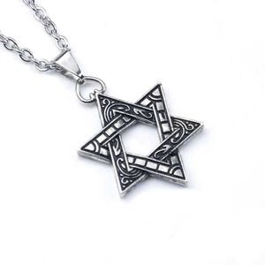 designer Stars same die casting pattern six Star Pendant cool rock mens titanium steel necklace 7UA8