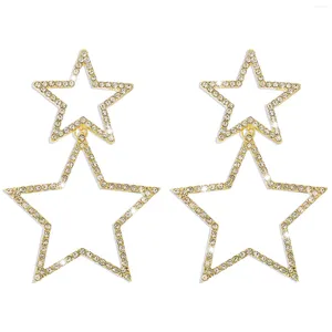Brincos de balanço cinco jóias de estilo de luminária de grãos de grãos de ouvido de estrela pontudos para bola de festas de festas de palco para o palco