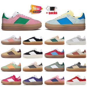 Platform Designer Gazelle Bold Dress Shoes Gazelles Women True Pink Green Almost Blue Yellow Black Gum White【code ：L】Womens Cloud Sneakers Trainers