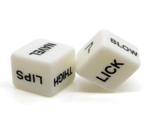 Funny Sex Dice 2 PCS a Set Sexy Romance Love Humour Dice Adult Games Erotic Craps Sex Toys For Couples Sex Fun5416553