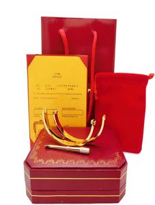 Bracelete de amor de aço de titânio Integral a pulseira de fenda oval para homens para homens, casamento Origianl B2593552