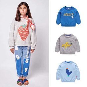 Pullover Childrens Sports Shirt Girl Cartoon Baby Shirt 2022 Spring/Summer Childrens Sport Shirt Długie rękawowe zamek błyskawiczny 2405