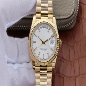 N V7 versione finale 40mm White Grid Dial 228238 228235 Presidente DayDate Luxury 18K Gold Mens Mechanical Orologi Cal 3255 Automatic Watc 317K