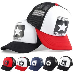 Fashion Mesh Baseball Caps for Men Women Summer Breathable Star Hats Outdoor Sport Sun Trucker Hat Cap Drop 240426