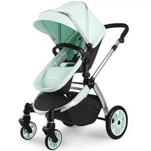 Barnvagnar# ny lyx pu läder baby barnvagnarhög klass barnvagn hög landskap spädbarn carrewergshell baby barnväljande barnvagn T240509