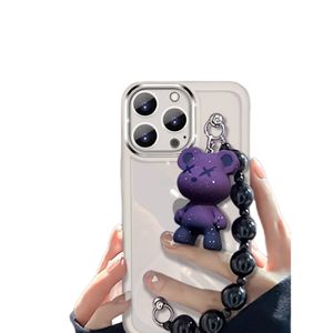 Für iPhone 15 14 13 12 11 Pro Max Handy ist ein geeigneter Stand des Ständers, der fangshuui Ganzkörper Telefone transparentes Bärenarmband Schutzhülle ist