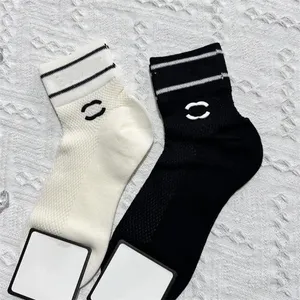 Designer Socks For Women Cotton Breathable Mesh Socks with Letters Piece Designers Hosiery Classic Black White