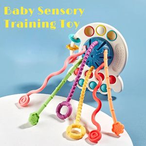 BABY MONTESSORI Sensorische Entwicklung Bildungsspielzeug ziehen String Finger Griff Training Frühes Lernen Spielzeug Zahnen BPA Free 13y 240509