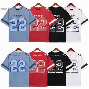 2024 Дизайнер тенденции Summer Fashion Trends International Jersey Tshirt High Street AM1R1 Digital Print Basketball Sports с коротким рукавами мужские и женские наполовину поклонники