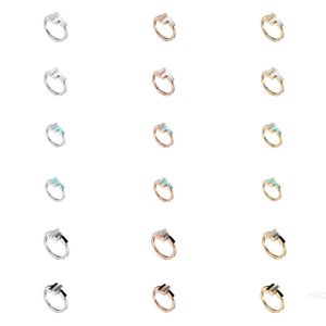 Designer Jewelry TiffanyJewelry T Precision Home di alta qualità Serie a doppio t a doppio t con diamante set a metà baia