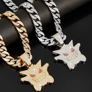 designer Jewelry Fashion Elf Geng Ghost Cartoon Pendant Single Pendant Exquisite High end Hip Hop Cuban Necklace 3QDX