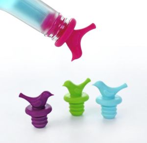 Uccelli piccoli uccelli fresco silicone rossa tappatura creativa salute ambientale per la bottiglia di vino non tossico Accessori per vino1552998