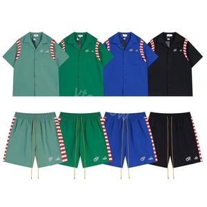 2023 New Designer Shorts Rhude Shorts Summer Fashion Beach Prants Men de alta qualidade Wear Red Blue Black Ponta Ponta Purple