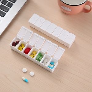 Weekly Pill Box Travel Medicine Storage Pill Hülle Organisator Drug Container Tablet Spender Kunststoff unabhängiges Gitter