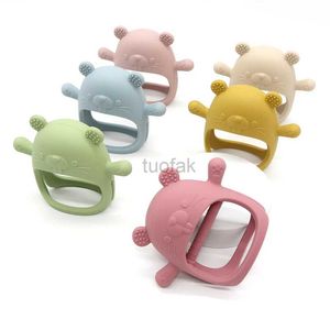 Teethers Toys 1 baby teeth toy free of bisphenol A cute cartoon animal silicone ring baby accessory teeth gloves newborn toy d240509