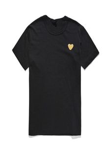 Love Hearts Tshirt Peach Heart Men Women Round Neck Cotton Shortsleeved Solid Color Embroidery Heart Lovers Tee Top Hip Hop Shir9416960