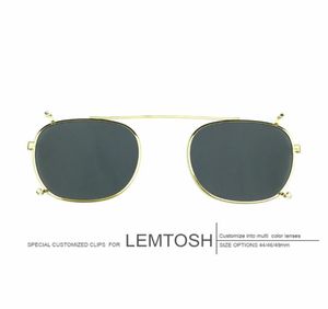 Clipes para copos de titânio lemtosh hangparcel 444649mm personalize em mais 50 lentes coloridas UV400 Óculos de sol
