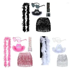 Basker Bachelorettes Party Costume Women Cowboy Hats Scarf Eyewear Carnivals Suit