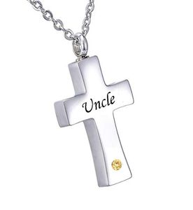 Collana di urna di gioielli di moda per cenere che ricordi zio Memorial a sospensione in acciaio inossidabile Cremazione gioiello 2994581